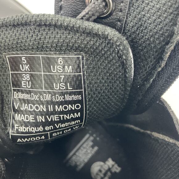 Dr. Martens Jadon II Women's Black Lace Up Platform Leather Combat Boots Size 7 - Picture 5 of 5